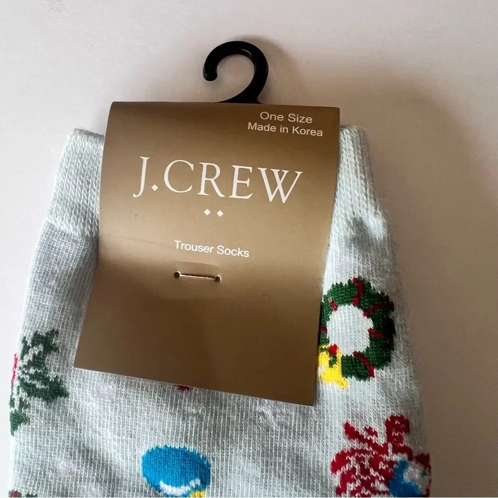J.Crew Trouser Holiday Style Socks One Size NWT